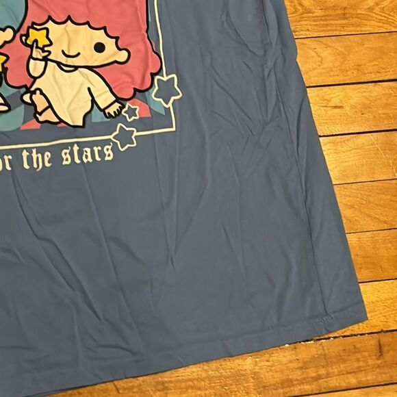 Little Twin Stars Japanese Anime Blue T-shirt Reach for the stars size L - Picture 3 of 5